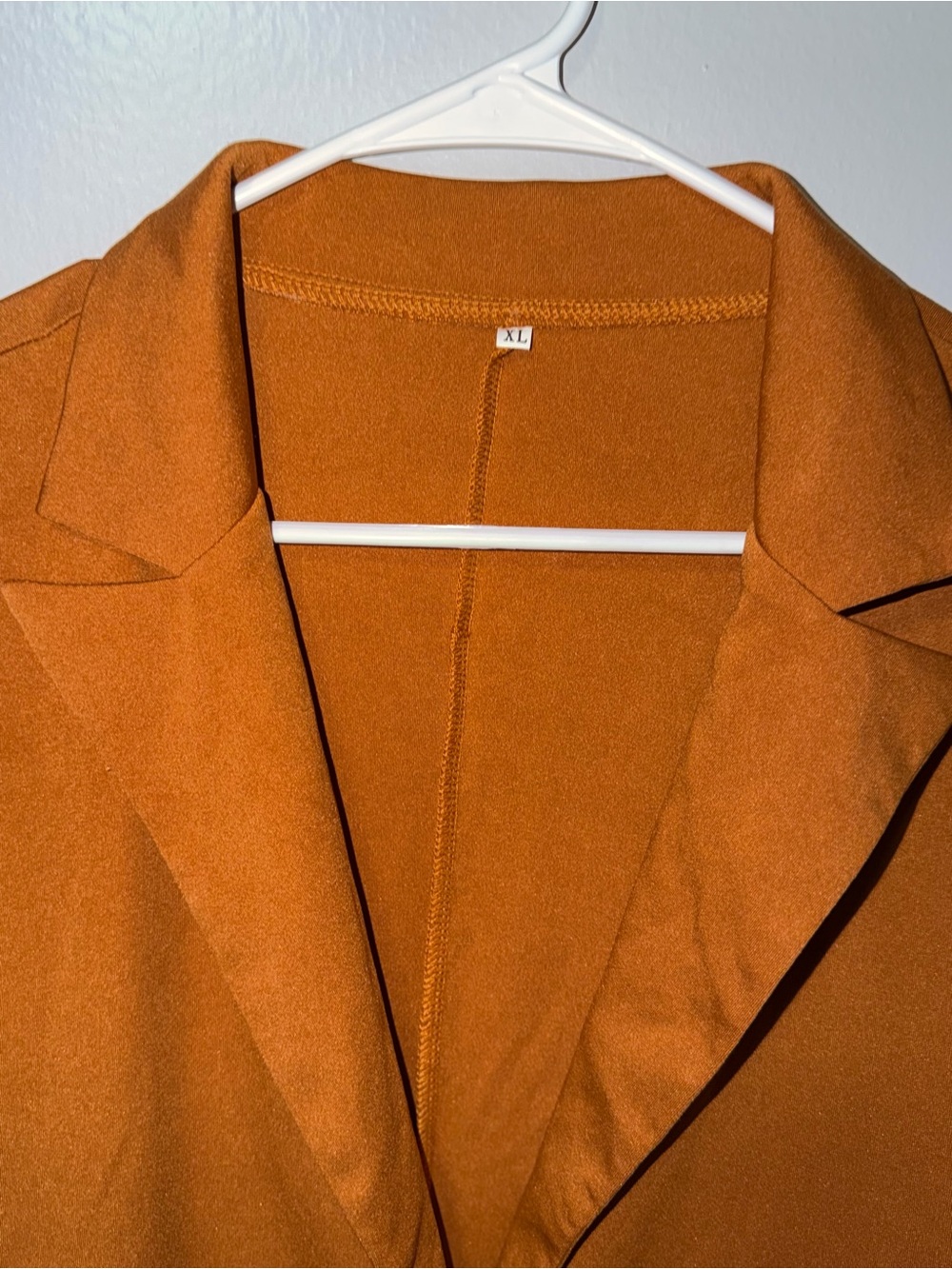 Women's Single-Button Rust Blazer Jacket - Picture 6 of 10